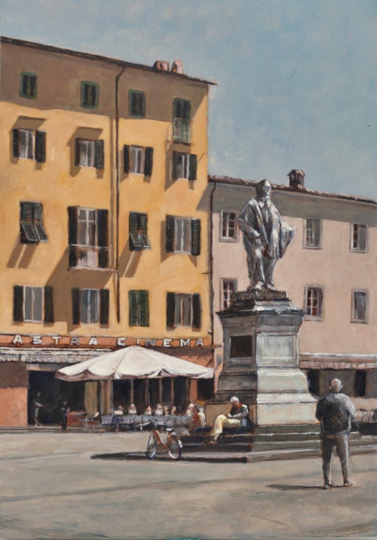 QUADRO SCORCIO DI LUCCA IN VENDITA DEL PITTORE LUSTRO, GALLERIA DIPINTI DI LUCCA