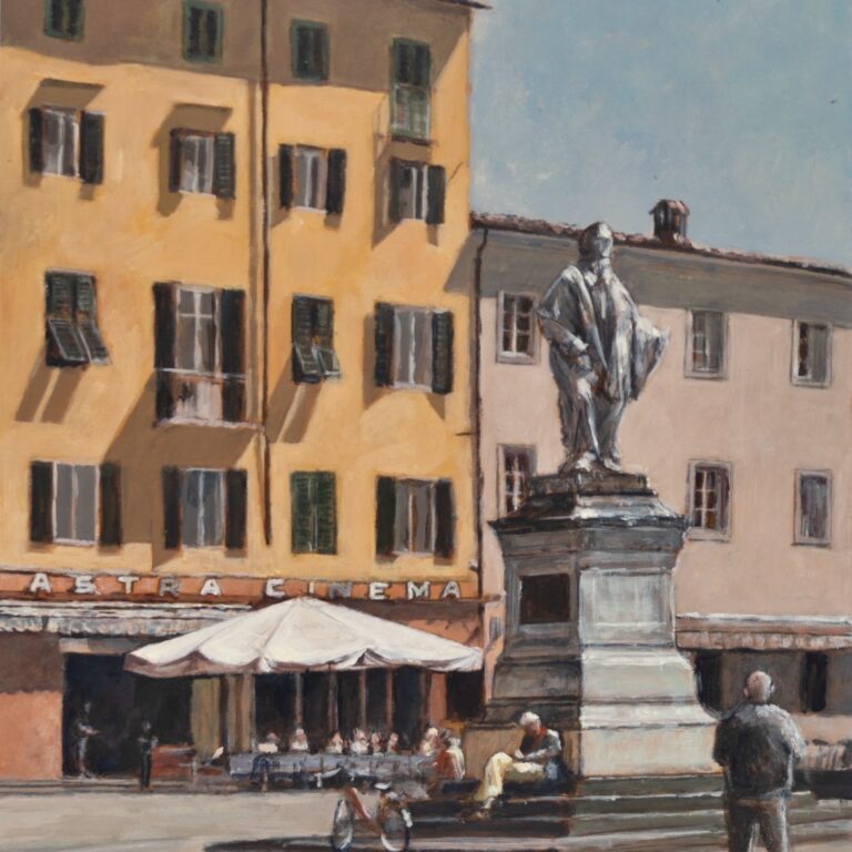 QUADRO SCORCIO DI LUCCA IN VENDITA DEL PITTORE LUSTRO, GALLERIA DIPINTI DI LUCCA