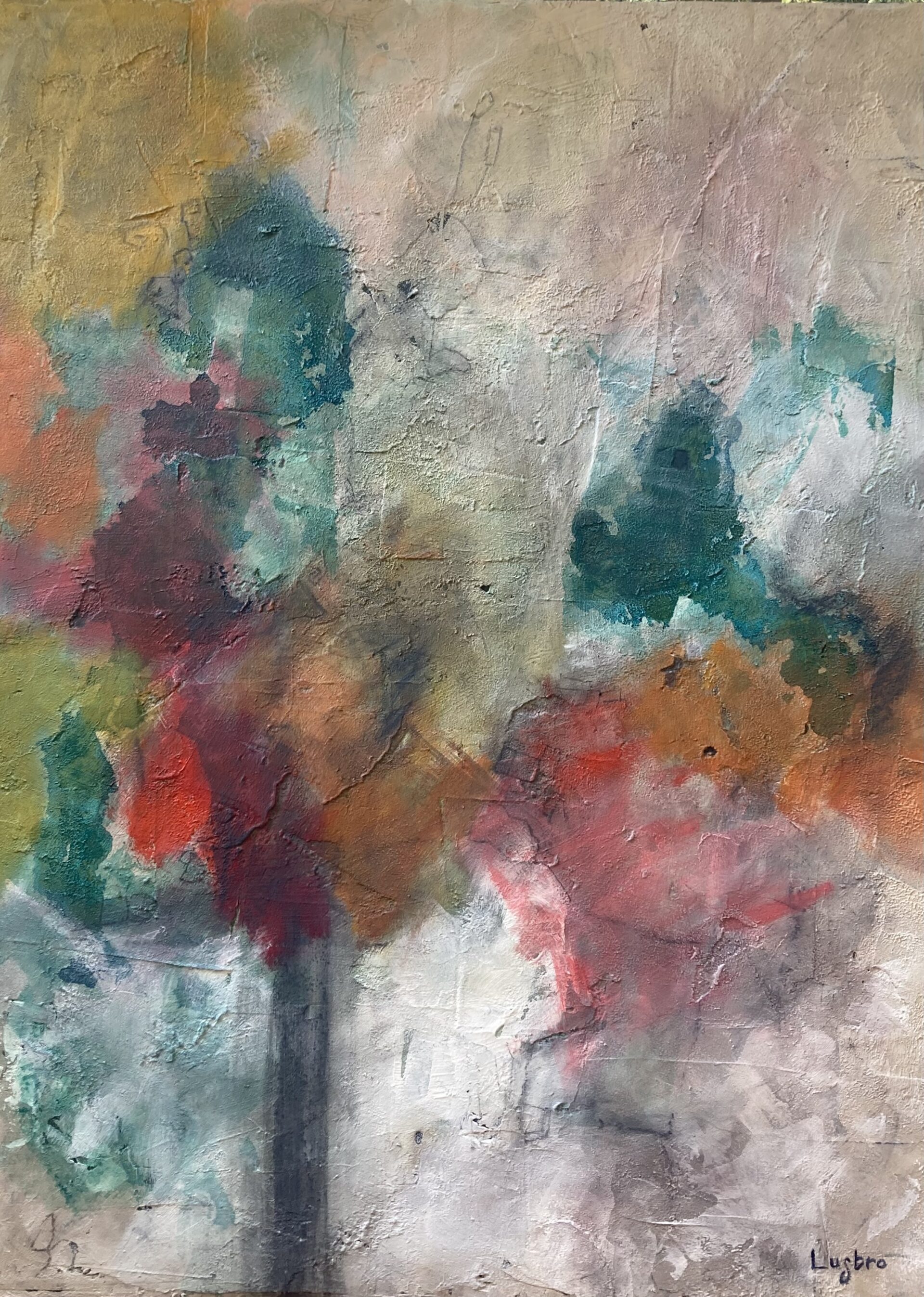 QUADRO GRANDE ASTRATTO IN MOSTRA A LUCCA