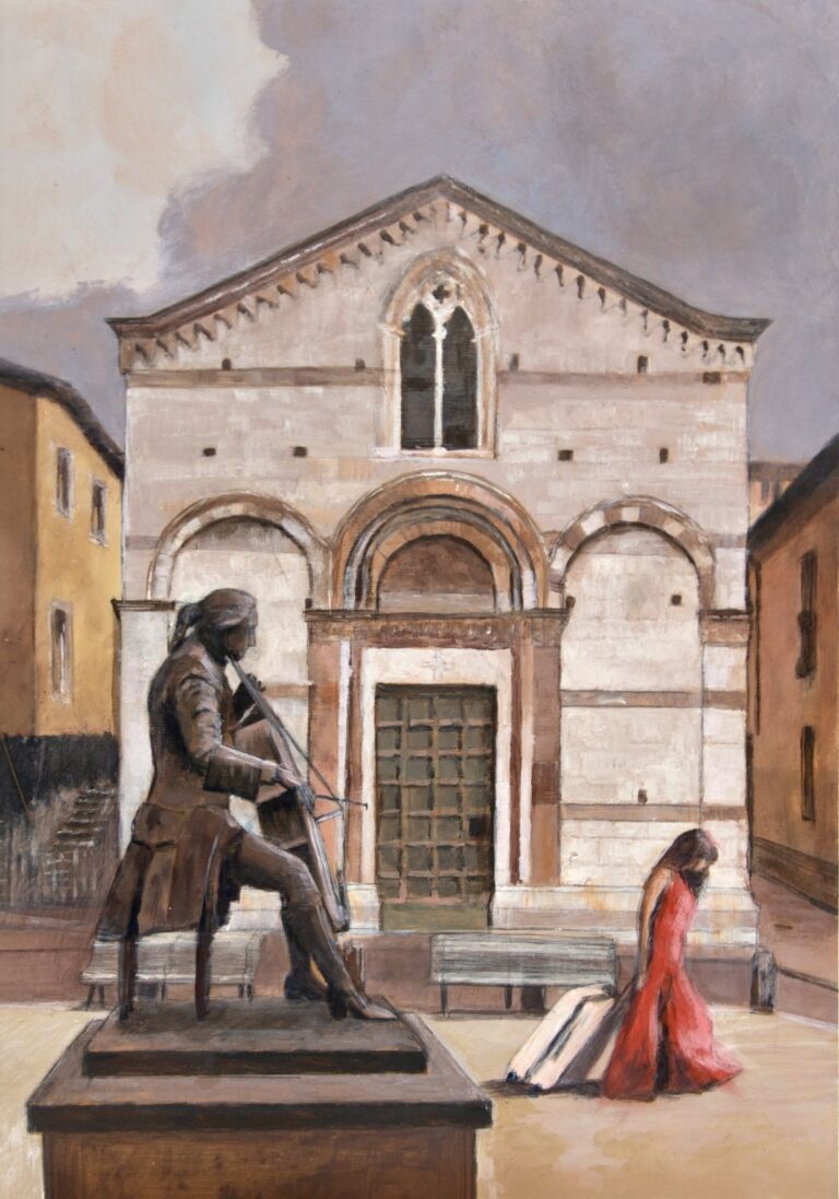 DIPINTO REALISTICO DI LUCCA, QUADRO DI LUCCA SU BOCCHERINI