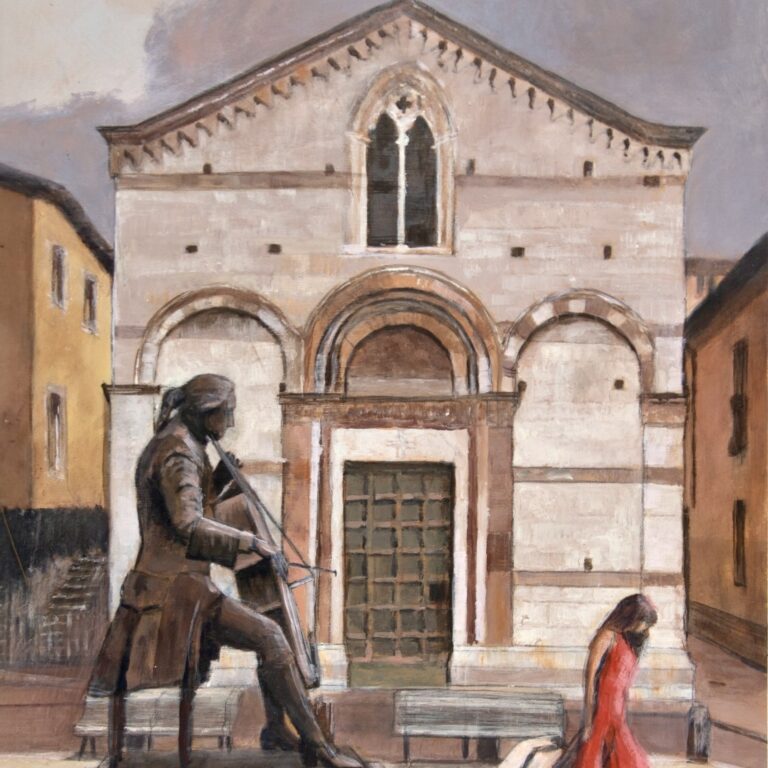 DIPINTO REALISTICO DI LUCCA, QUADRO DI LUCCA SU BOCCHERINI