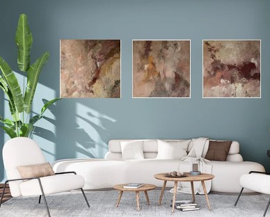 dipinti astratti colori caldi aspetto materico da arredamento salotto